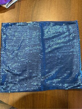 Charlotte Russe Royal Blue Sequin Trim skirt Edge